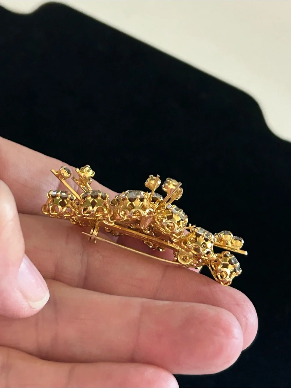 Vintage Austrian AB Crystal Spray/Sputnik Brooch Signed Made in Austria